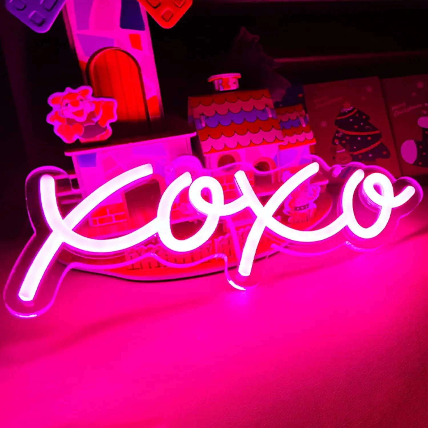 

Неоновая вывеска XOXO с USB-питанием, регулируемая LED-подсветка для бара, паба, магазина, клуба, гаража, дома, вечеринки, декоративный ночник, персонализированные подарки