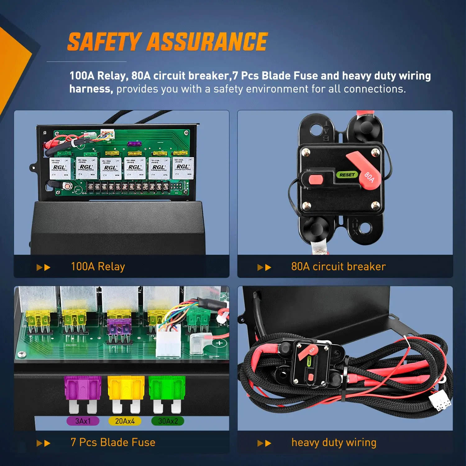 Waywe 6 عصابة 12 فولت لوحة مفتاح متأرجح صندوق التتابع نظام التحكم في الدائرة ث/80A قواطع يغطي ل جيب رانجلر JK JKU 2007-2018