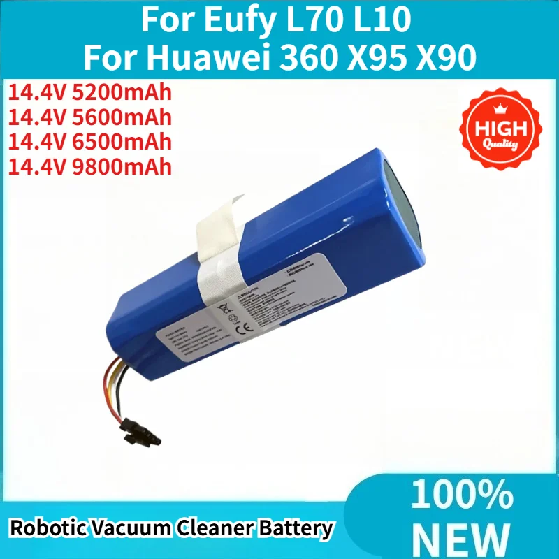 14.4V 5200mAh -9800mAh Battery for Eufy L70 L10 for Huawei 360 X95 X90 Robotic Vacuum Cleaner High Quality Replacement Battery