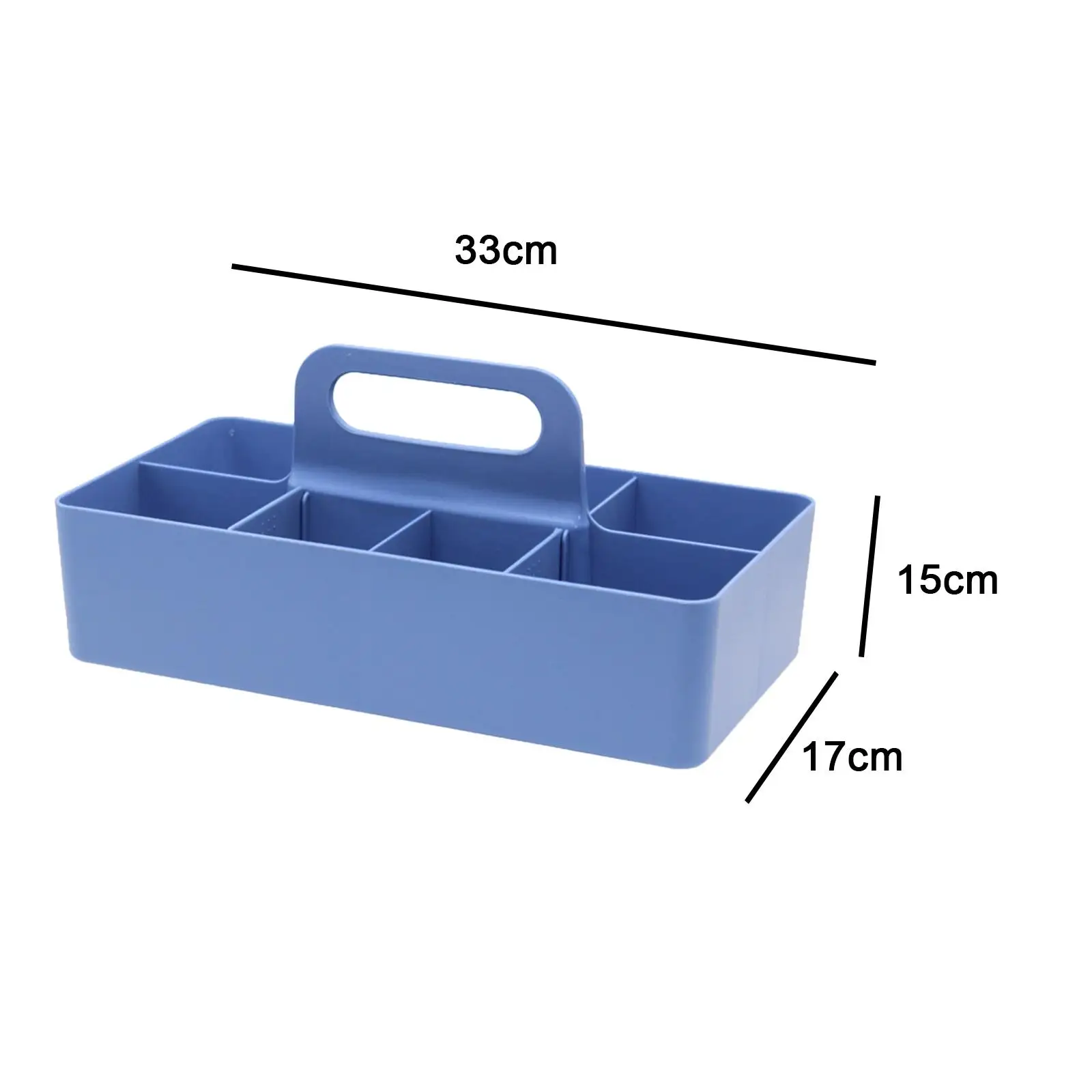 Scatola portaoggetti con maniglia Organizzatore domestico Cancelleria da tavolo multiscomparto