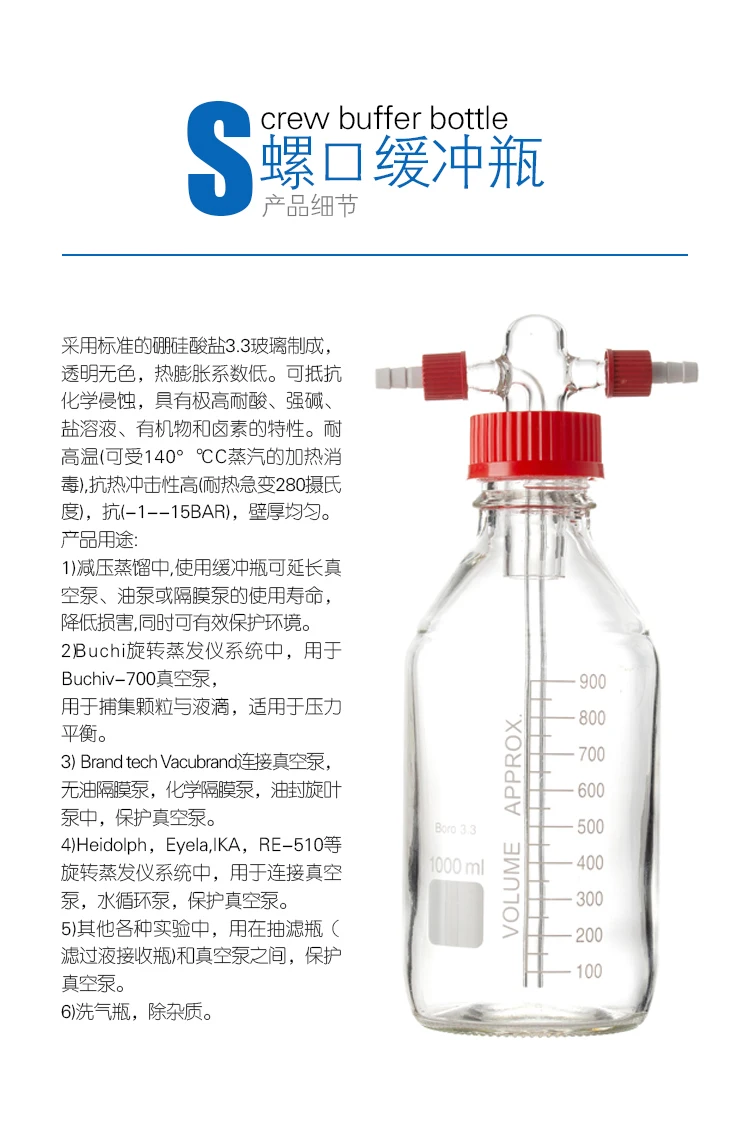 

Газовый баллон с винтовой шайбой, утолщенное боросиликатное стекло, герметичная коррозионностойкая буферная бутылка из проволоки GL45