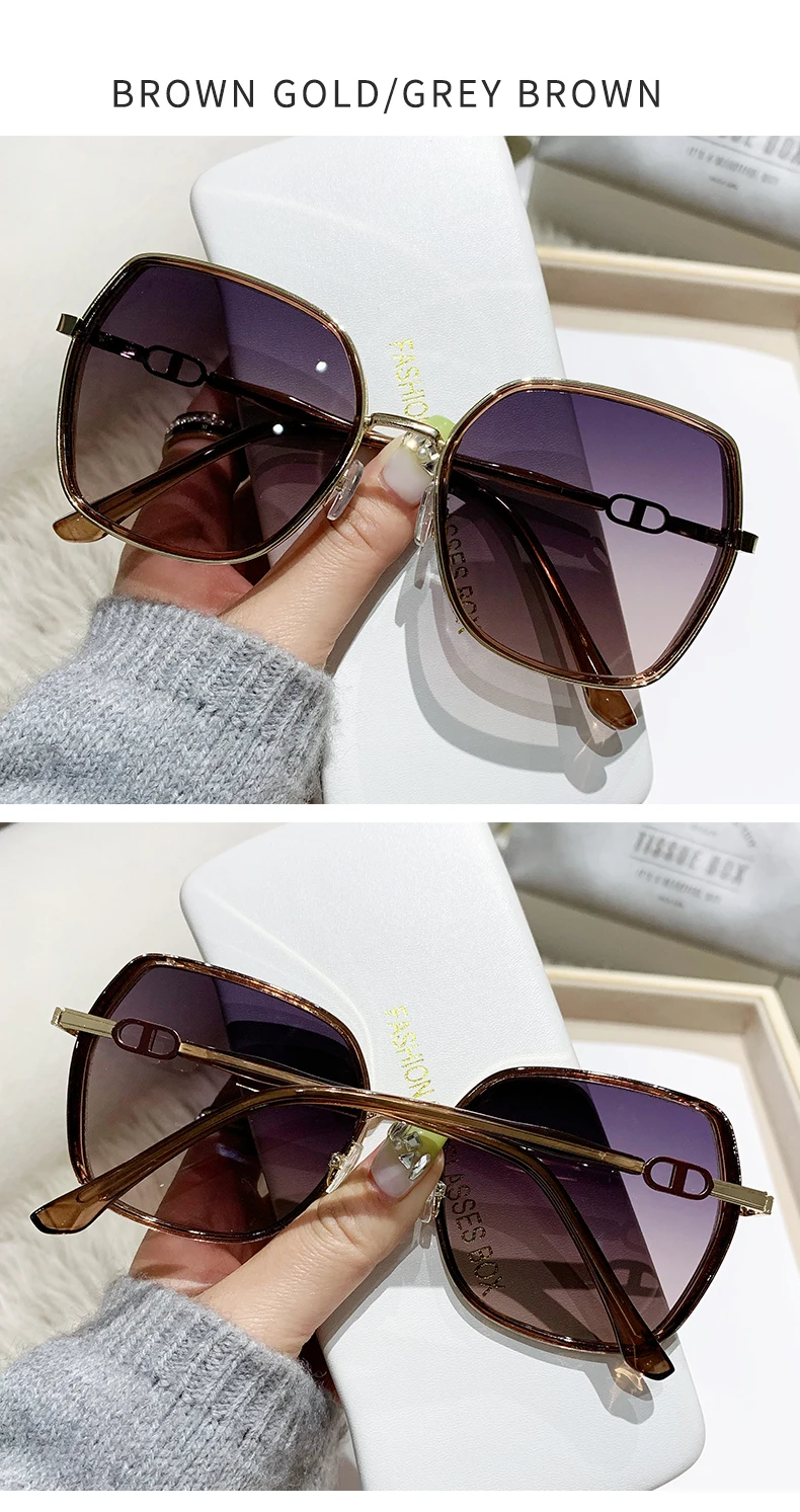 Neuer Stil mit großem Rahmen, Flash-Straßenfoto, Outdoor-Modetrend, große Rahmen-Sonnenbrille, Anti-UV-Sonnenbrille – Detail 11