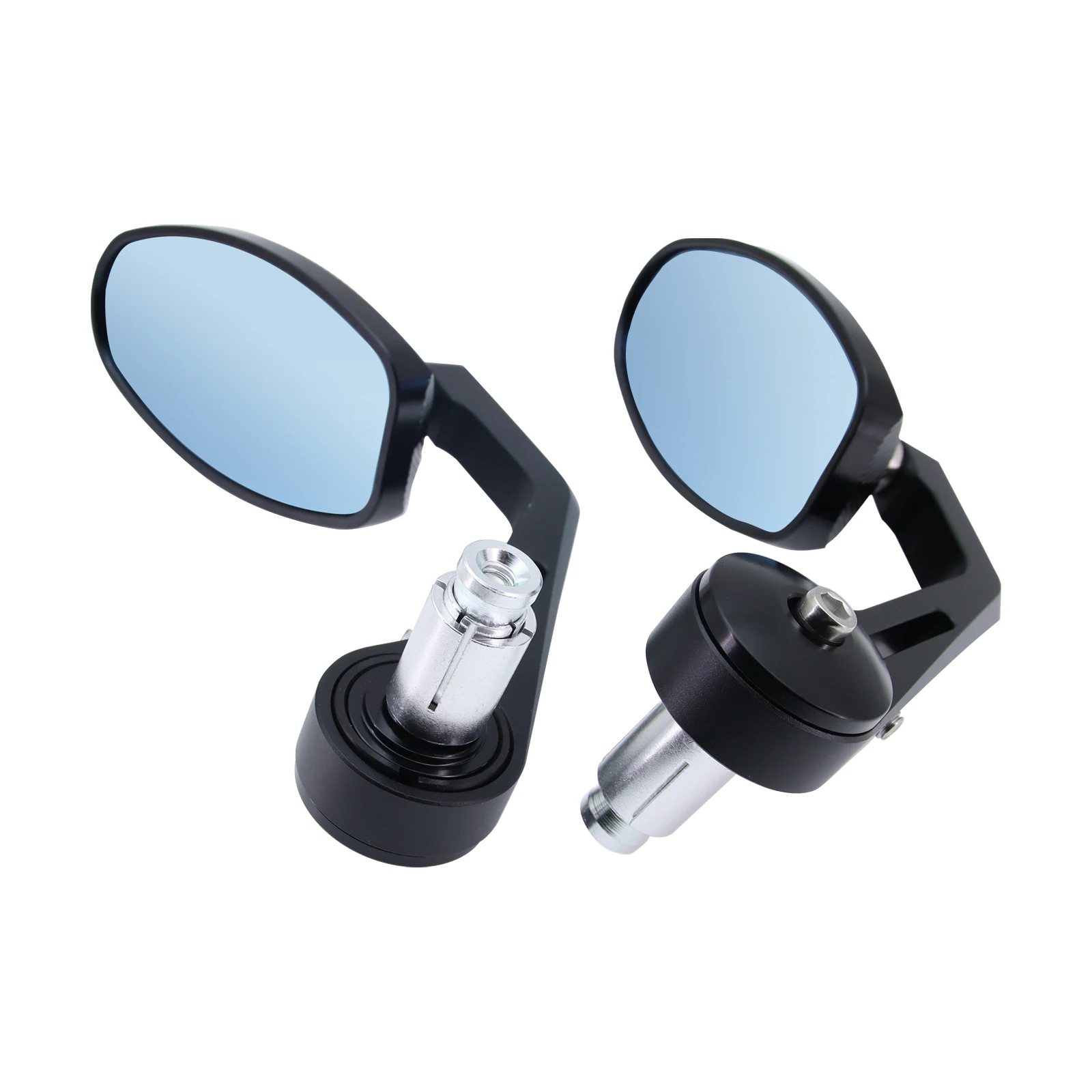 2PCS Motorcycle Rearview Mirrors CNC Motorcycle Bar End Black Rearview Side Mirror For Triumph Speed Triple Street 675 1050