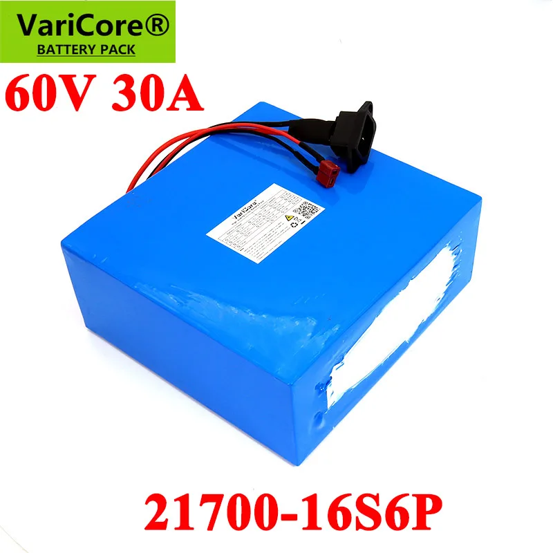 VariCore 60V 30ah 21700 16s6p Lithium Battery pack 1000W 2000W diy batteries