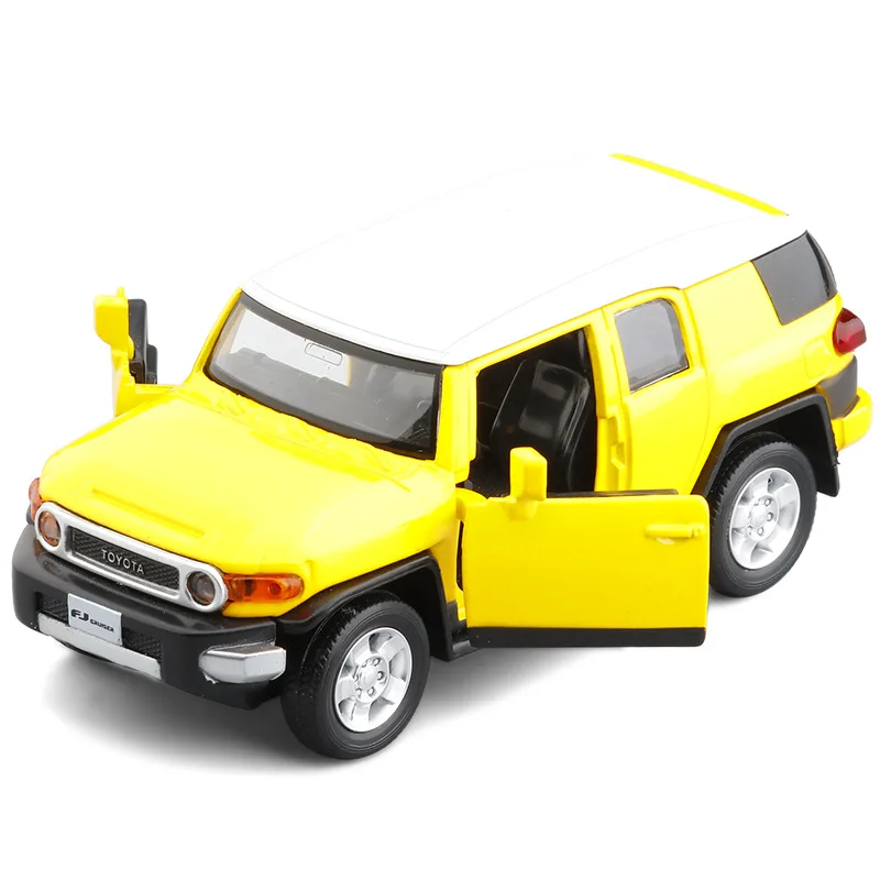 1/32 Toyota FJ Cruiser Toy Car Diecast Miniature SUV Sport Vehicle Model Pull Back Collection Doors Openable Gift for Boy Kid