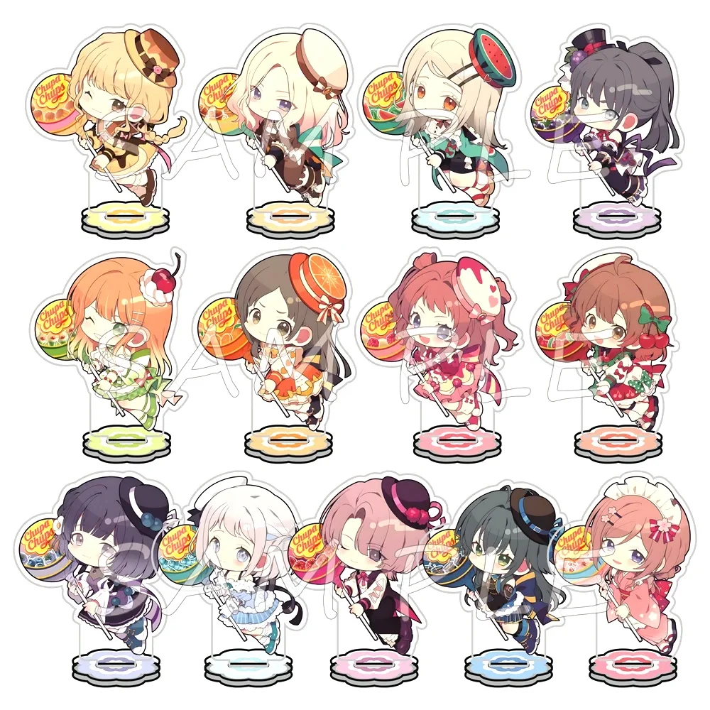 Gakuen Idolmaster 10cm Acrylic Stand Figures Keychain Candy Dessert Anime Merch Desktop Display Ornament Fan Collection Gift