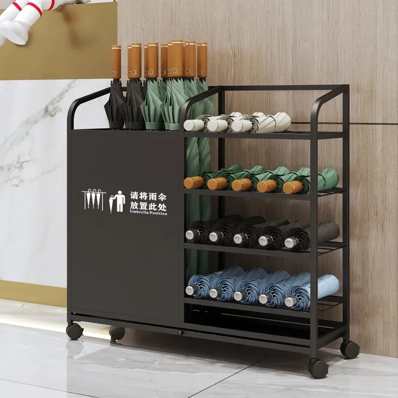 Large capacity umbrella rack, supermarket, hotel school, commercial convenience umbrella rack, wrought iron entry umbrella stora