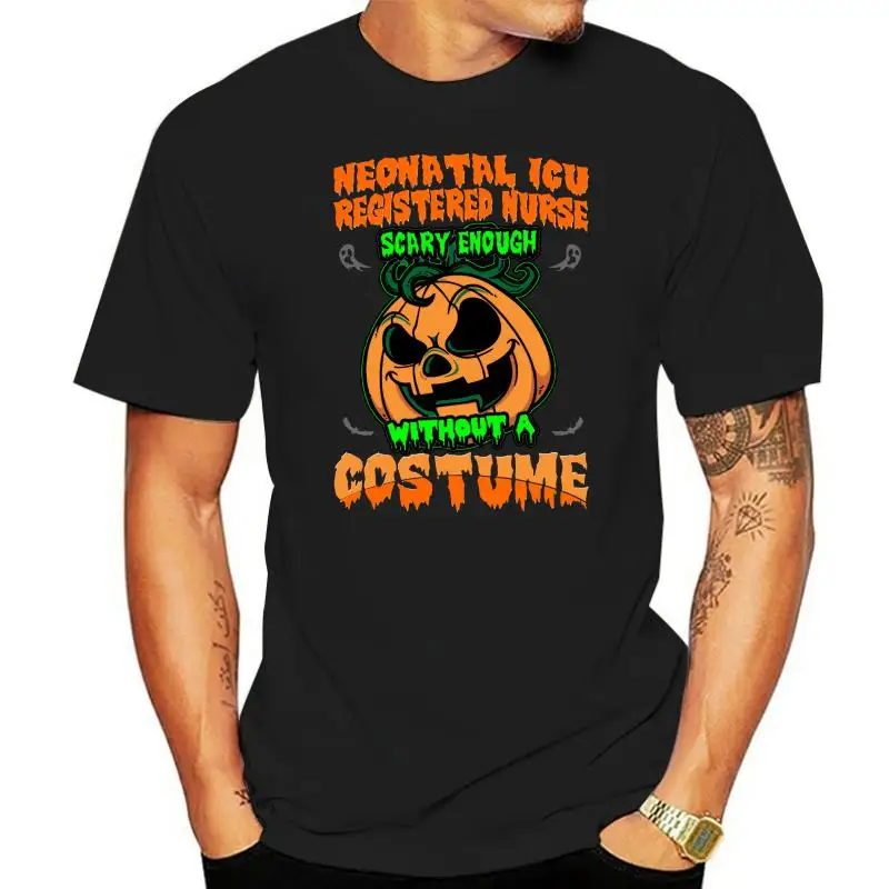 

Men's Neonatal ICU Registered Nurse Scary loween Tees Comfortable Cotton T-irt for Medical Profionals loween Costume