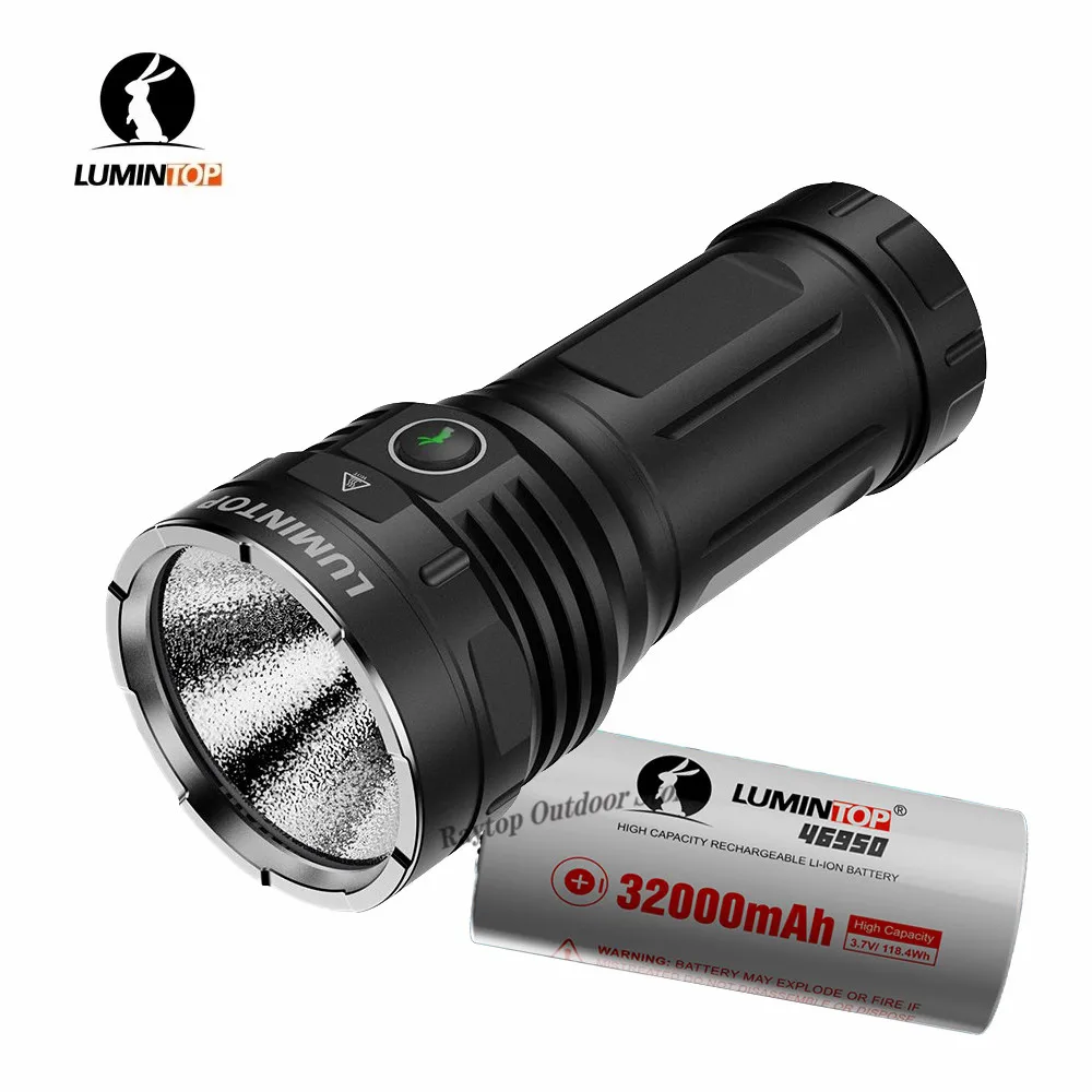 

LUMINTOP GT4695 Flashlight SFP55 LED Max 15000LM 800M beam distance Torch Searchlight Built-in 46950 32000mAh Li-ion battery