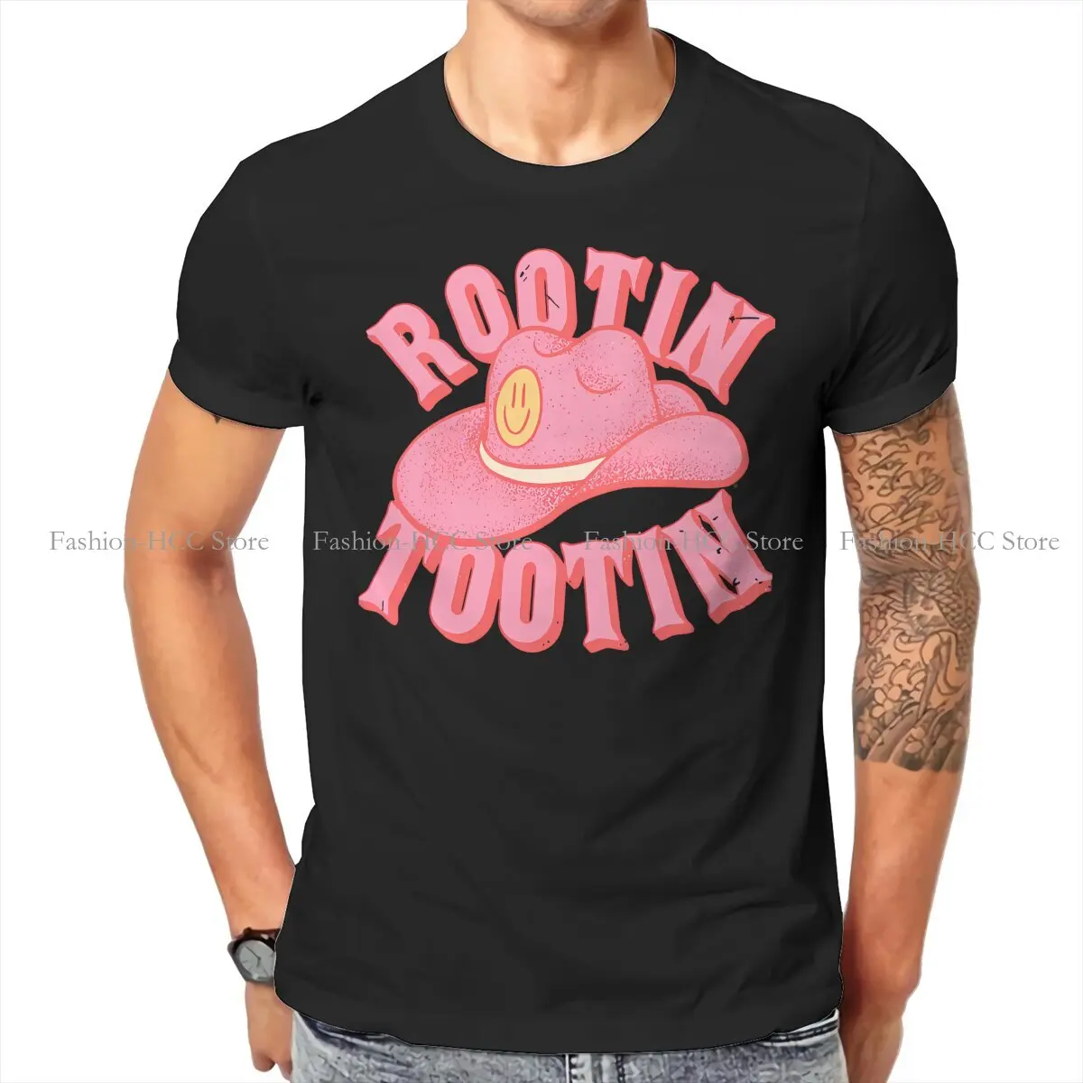 Rootin Tootin Original TShirts Pink Cowboy Cowgirl Rodeo Hat Preppy Aesthetic   HOWDY Personalize Homme T Shirt Funny 6XL