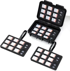 Large Capacity 132 Slots SD Memory Card Case IP67 Waterproof for TF Card XQD Card Holder for 44 SD SDHC SDXC + 88 Micro SD Card