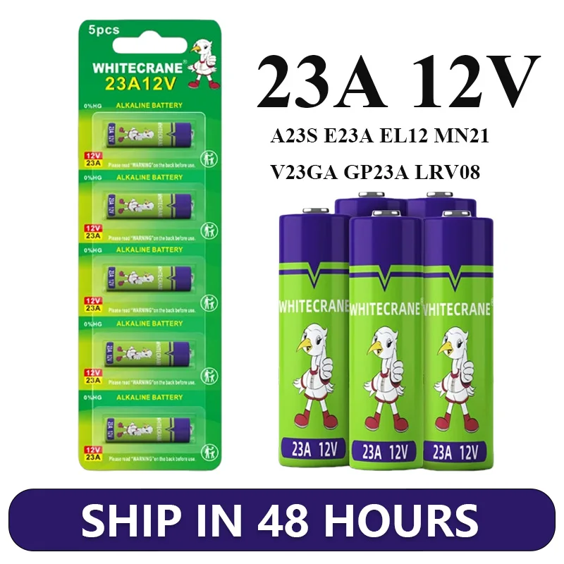 

23A 12V Alkaline Battery A23 23GA A23S E23A EL12 MN21 V23GA L1028 GP23A LRV08 For Remote Control Doorbell Toy Dry Cell Carded