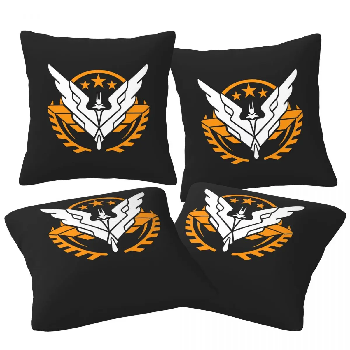 

Elite Dangerous - Triple Elite 4pcs Square Pillowcase Cushion Cover Pillow Case Throw Pillow Cover for Home Sofa Living Room