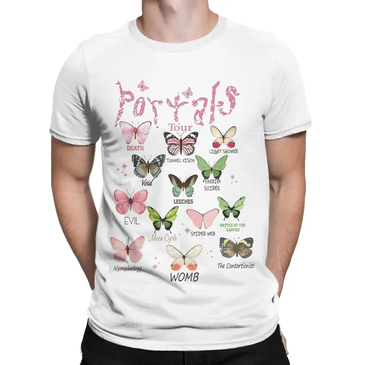 Men T-Shirt Tour Butterflies Full Albums Melanie Martinez Funny Tee Shirt Cotton T Shirt Round Neck Clothing Birthday Present