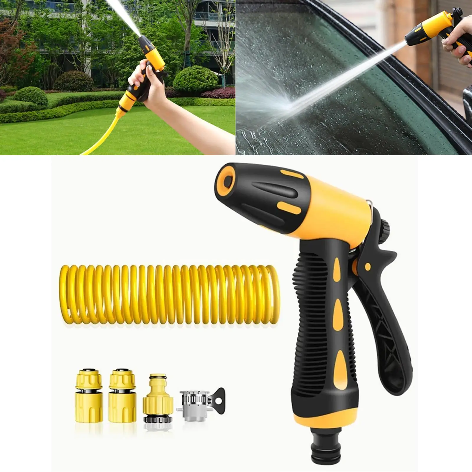 

Water Pressure Sprayer 4 Connector Comfortable Grip Efficient Cleaning High