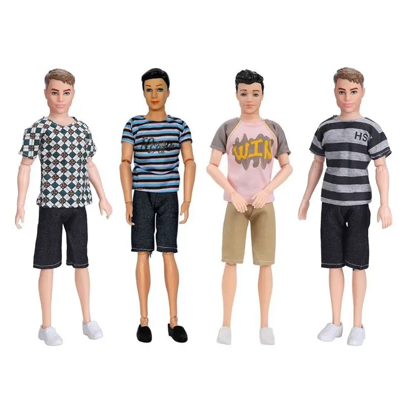 Kawaii 8 artículos/lote, ropa de muñeca Ken a la moda, atuendo, juguetes para niños, envío rápido, ropa Formal para niñas, juego DIY para niños