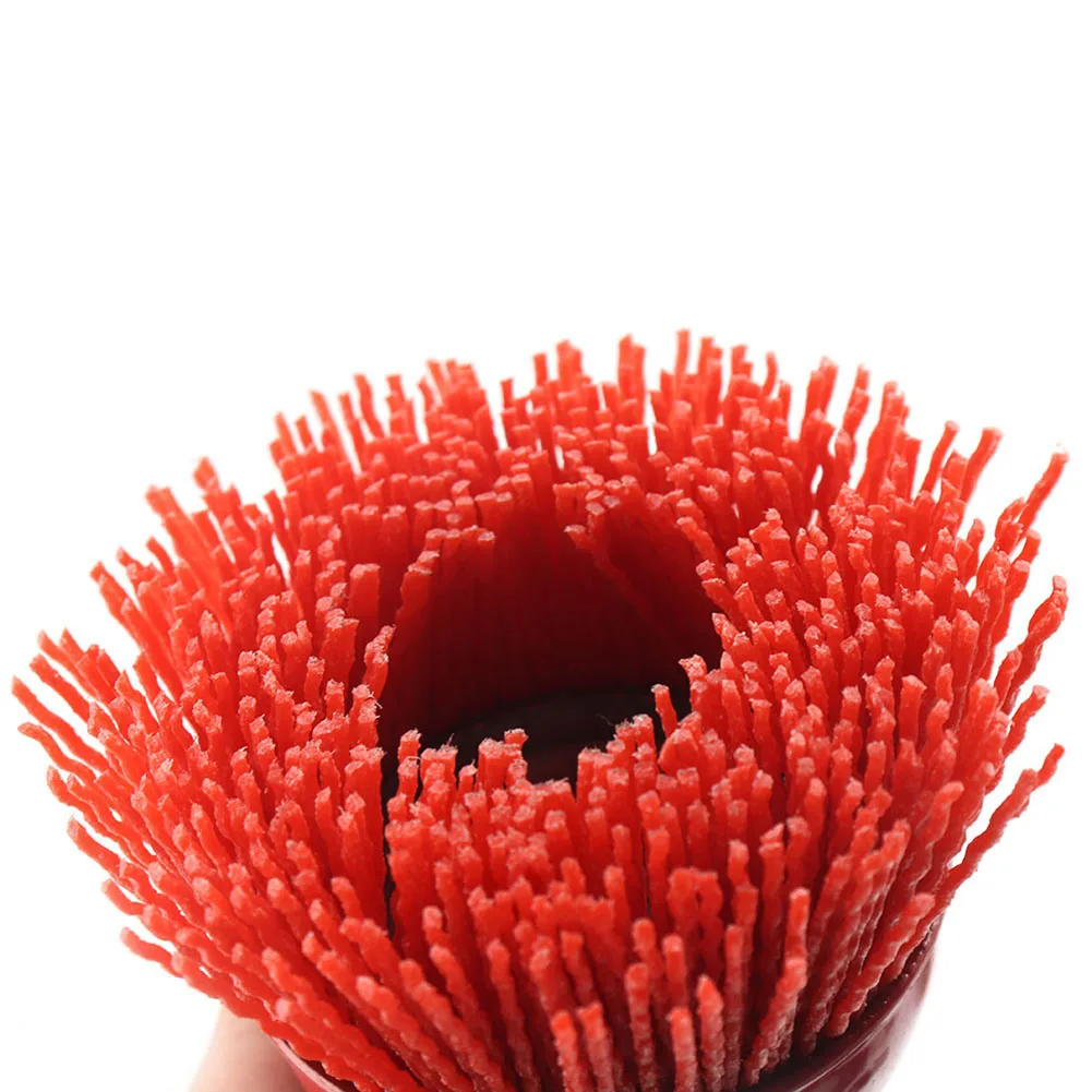 Wheel Brush Nylon Abrasive Brush Wheel for Angle Grinder – Pile Polymer abrasive Grits 80 120 and 240 75mm Diameter
