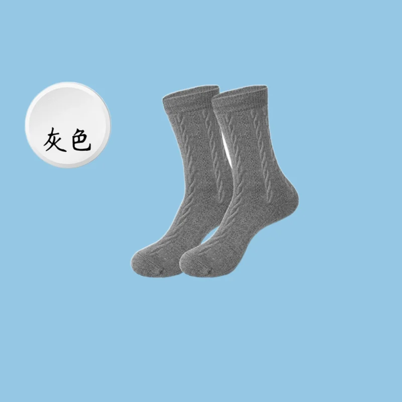 3/6 Pairs New Style Twisted Socks Antibacterial Thick Thread Socks Sweat-absorbent And Fashionable Mid-tube Socks