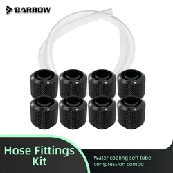 Barrow Water Cooling Fitting Kit Hose Compressions 8pcs 10x13mm 10x16mm Soft Tube Connectors CPU Block Liquid Fluid Building