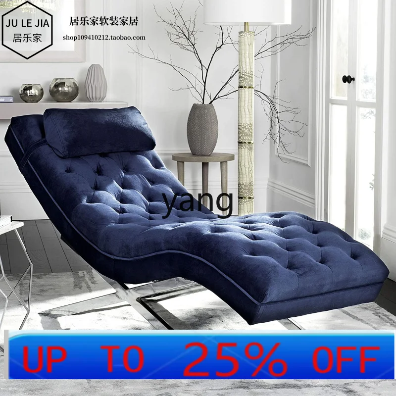 

LHH Velvet Lounge Chair Living Room Balcony Bedroom Study Sofa Stainless Steel