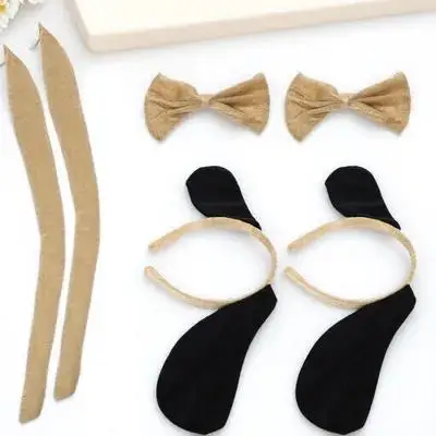 

2Sets Animal Hairband Tail Costume Sets Kids Stage Performance Props Cosplay Party Supplies Animal Design Headdress Costume