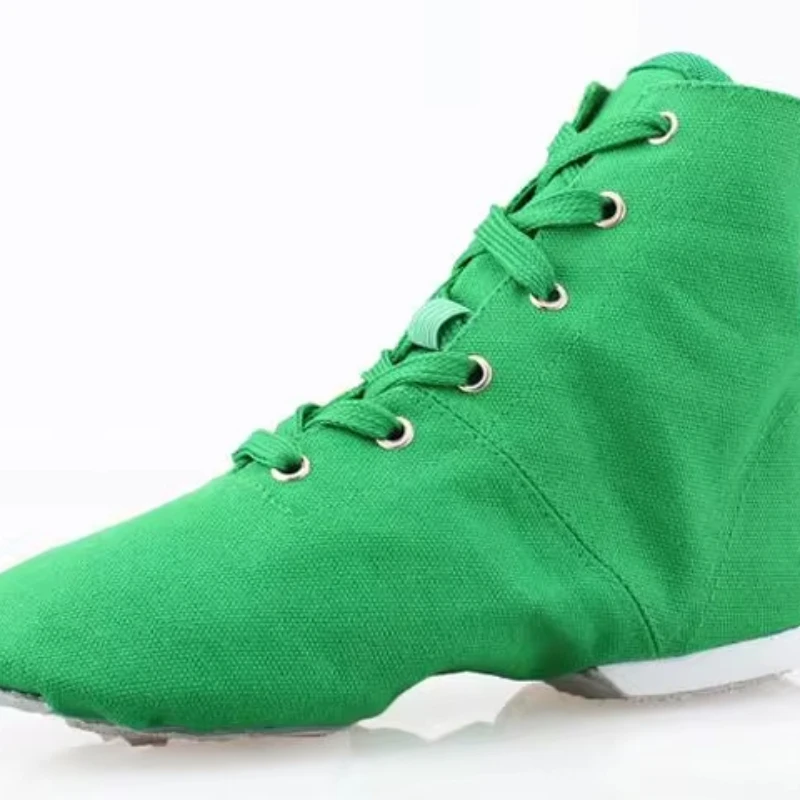 New 2024 Men Women Sports Dancing Sneakers Jazz Dance Shoes Lace Up Dancing Boots Blue Red Black Tan Green White