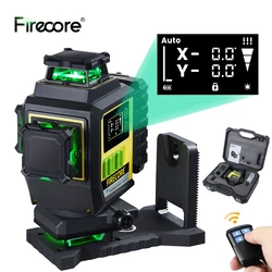 FIRECORE F95T-4G 16 lines 4D Green Laser Level 360 6600mAh Li-ion Battery Self-Leveling,X/Y axis angle display,Remote Control