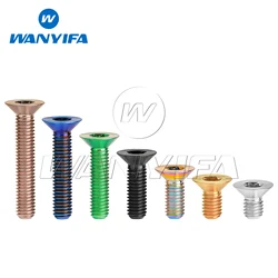 Wanyifa Titanium Bolt M4M5x8/10/12/15/20/25/30/35/40mm Torx Flat Countersunk Head Screw for Bicycle Motorcycle Car