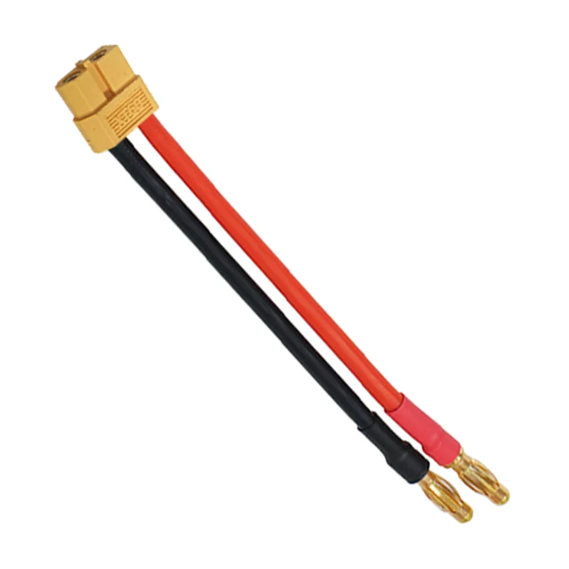 1/2Pcs XT60 Female Plug Adapter to 4.0mm Gold Plated Banana Plug Charge Lead Cable 12awg 10cm for Lipo Battery