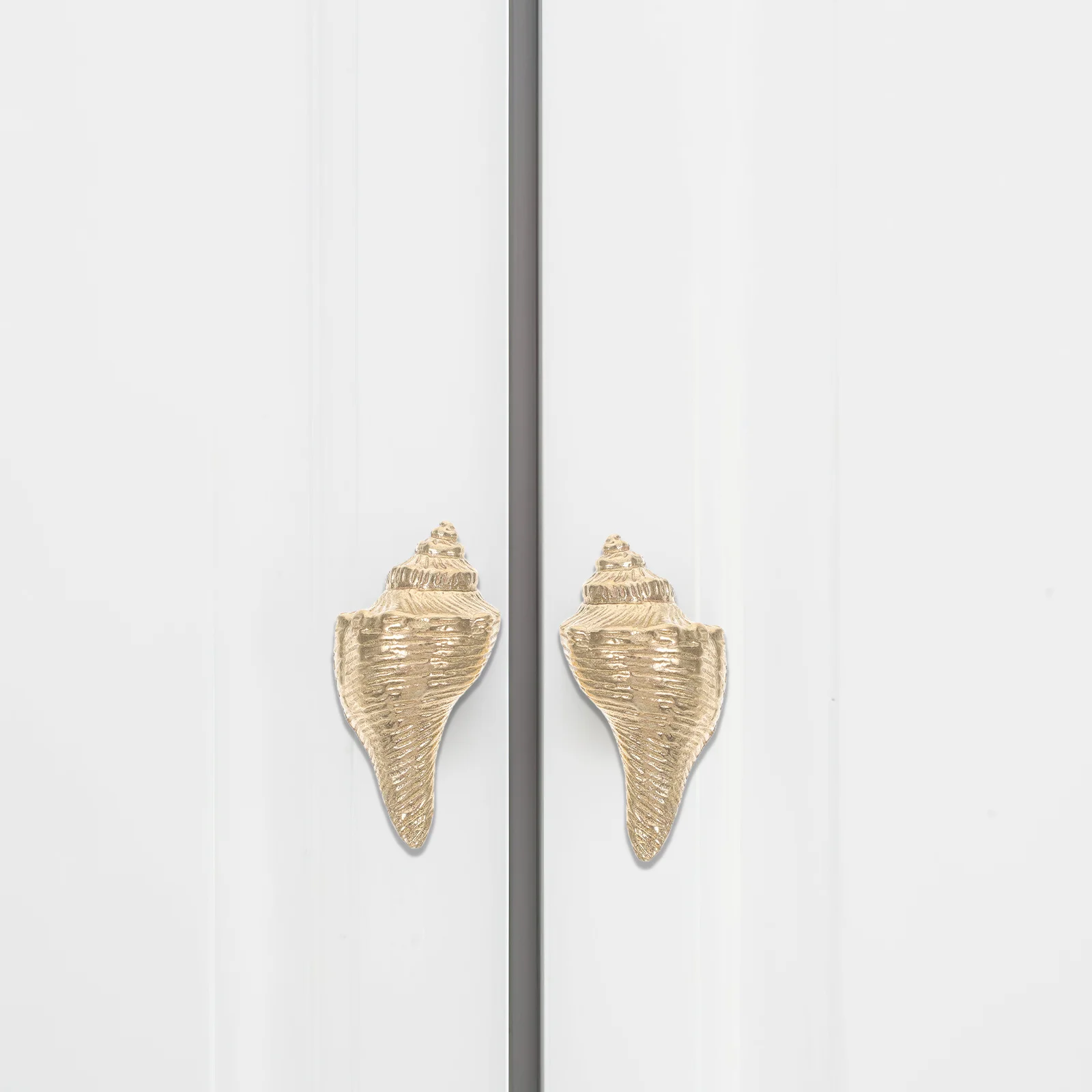 

2pcs Brass Seashell Cabinet Knobs Vintage Coastal Drawer Pulls For Dressers Furniture Hardware Decorative Handles