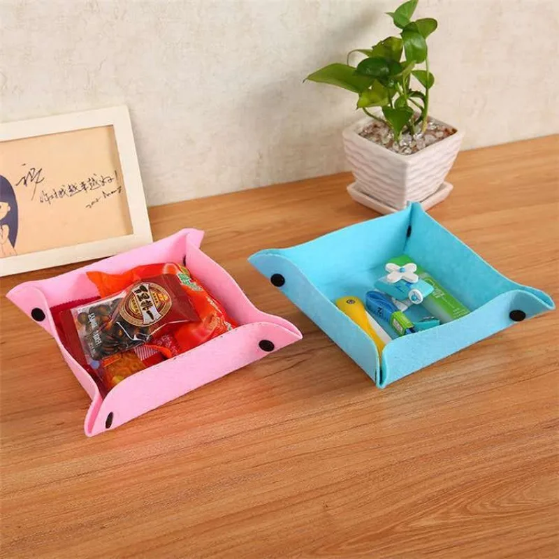 صندوق تخزين قابل للطي لمنظم سطح المكتب من اللباد لملحقات مكتب التخييم في الهواء الطلق