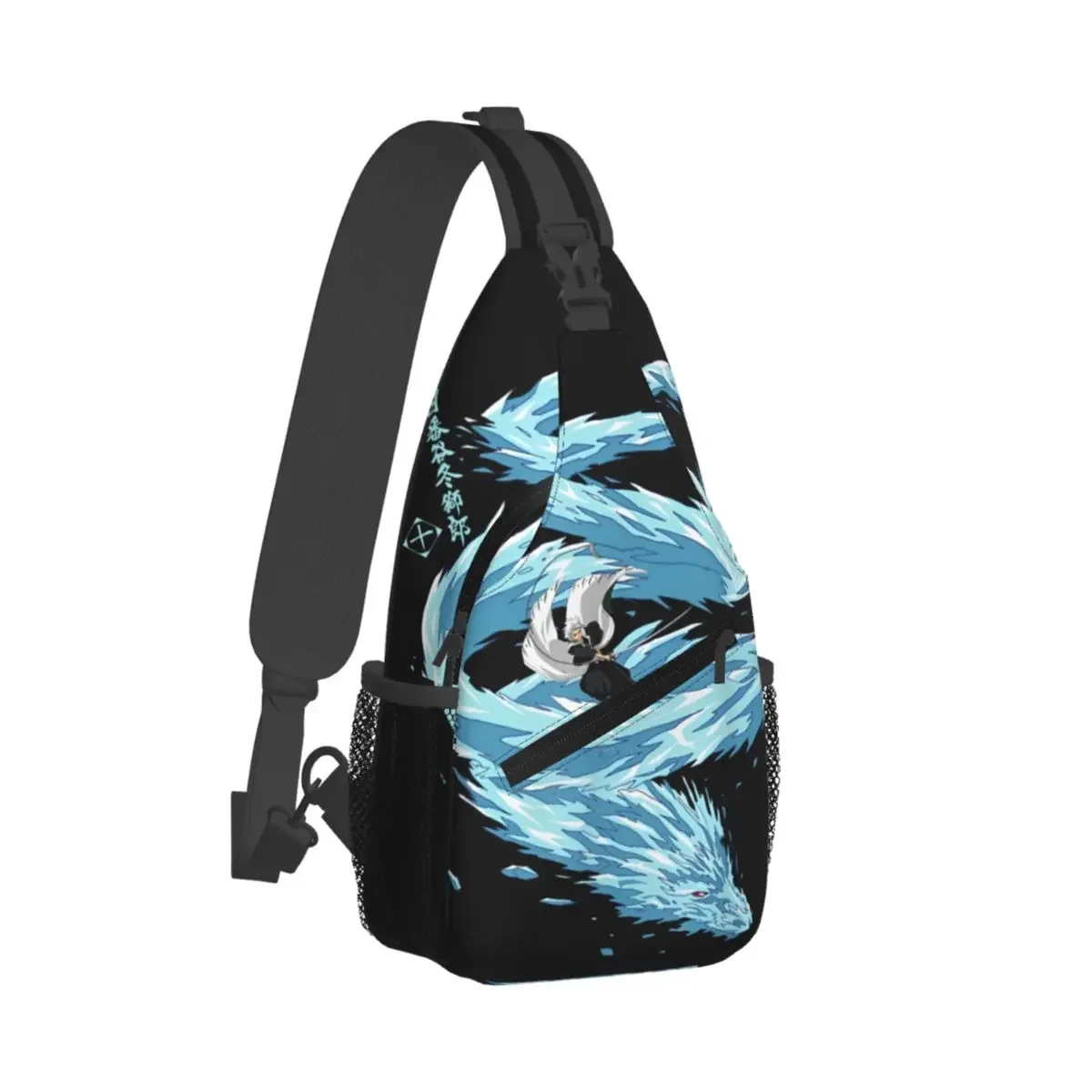 Bleachs Toshiro Dragon Crossbody Sling Bag Small Chest Bag Anime Shoulder Backpack Daypack for Hiking Travel Travel Bag