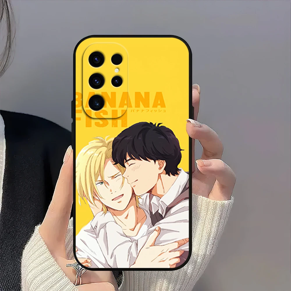 Anime B-Banana Fish Japanese Ash Eiji Phone Case For Samsung Galaxy A54 A71 A72 A73 S22 S23 Ultra Black Soft Silicone Cover