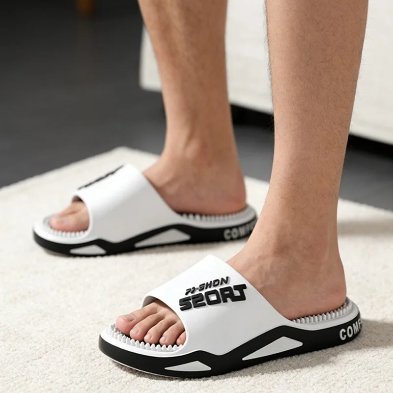 New Men Slippers Massage Slipper Summer Flats Fashion Flip Flops Outdoor Sandals Women Slides Non-Slip Couples Casual Home Shoes view 2
