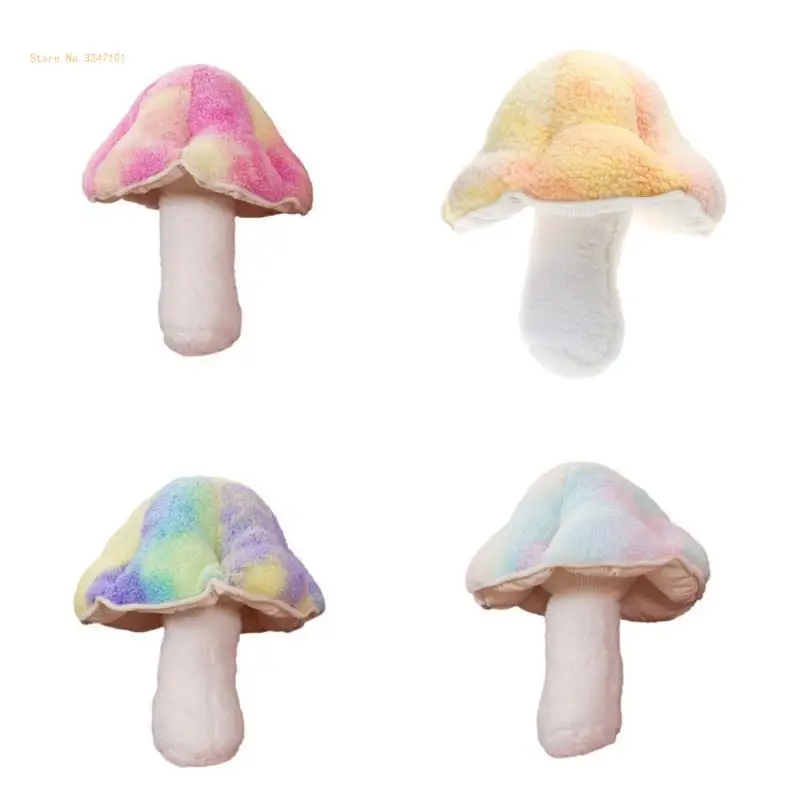 

Lovely Mushroom Plush Simulation Plant Pillow Toy for Home Decor Sleeping Cushion Stuffed Soft Pillows Car Office Dropship