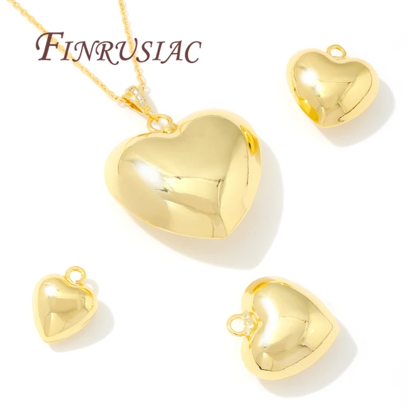 Christmas Parts 18K Real Gold Plated Heart Charm Jewelry Making,Charms To Make Bracelets,DIY Jewelry Making Supplies,Pendants