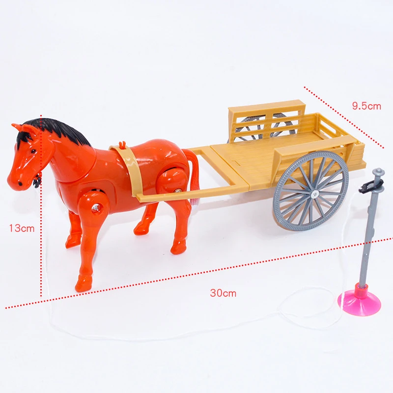 Hot Selling Children\'s Electric Rotating Horse Creative Fun Walking Spinning Circle Carriage Toys Children\'s Birthday Gift