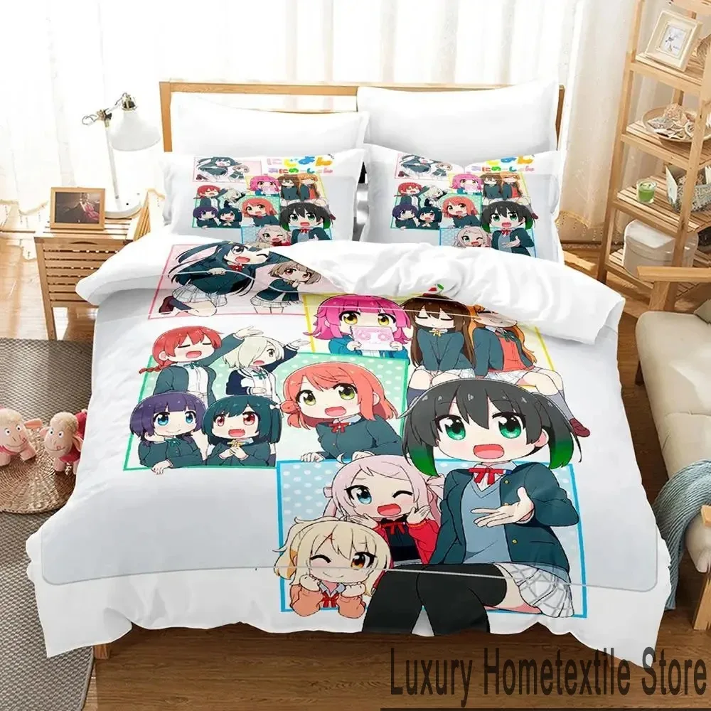 

Anime Nijiyon Animation Bedding Set Duvet Cover Bed Set Quilt Cover Pillowcase Comforter king Queen Size Boys Adult Bedding