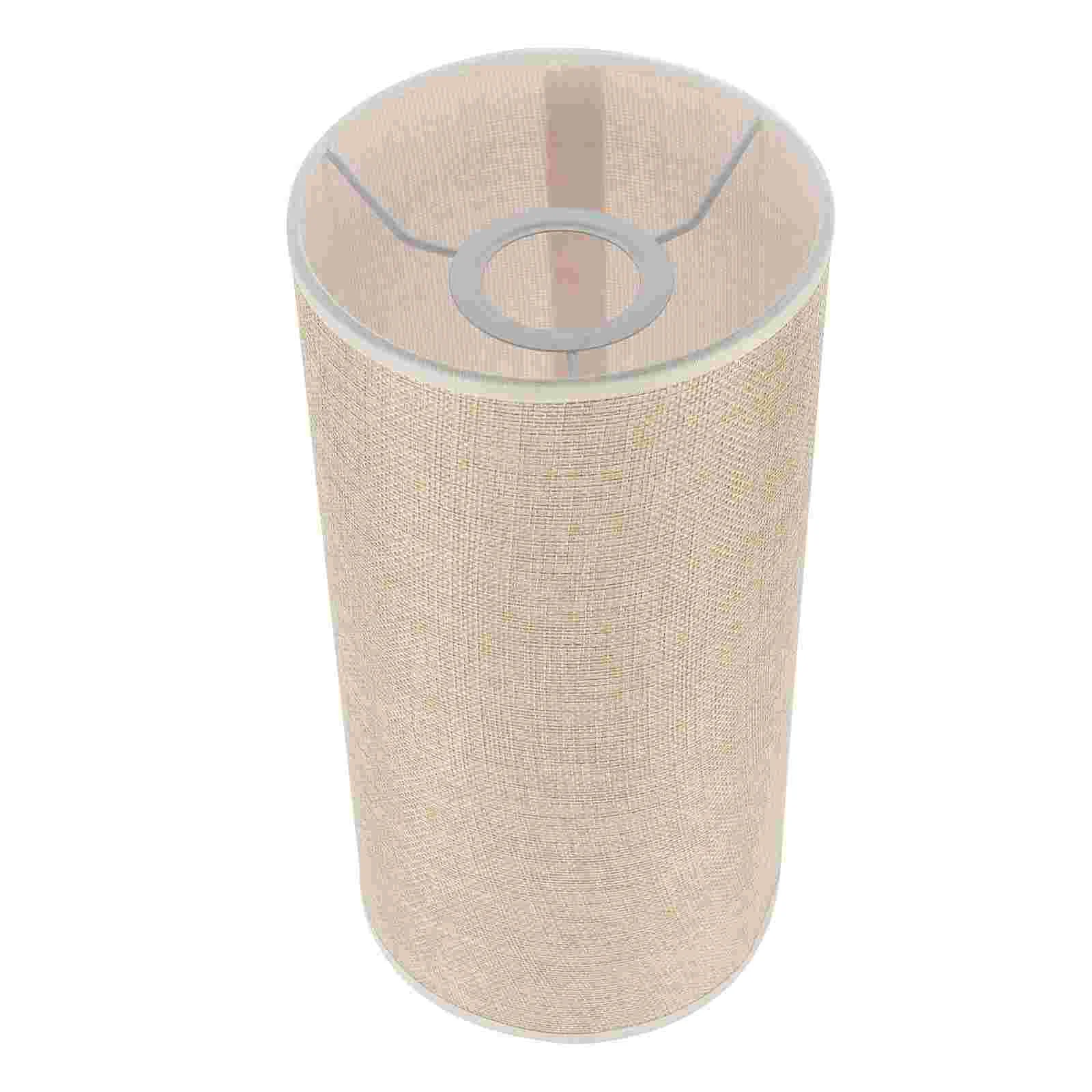 Floor Lamp Cylindrical Linen Lampshade Shades for Wall Night Light Cloth Barrel Office