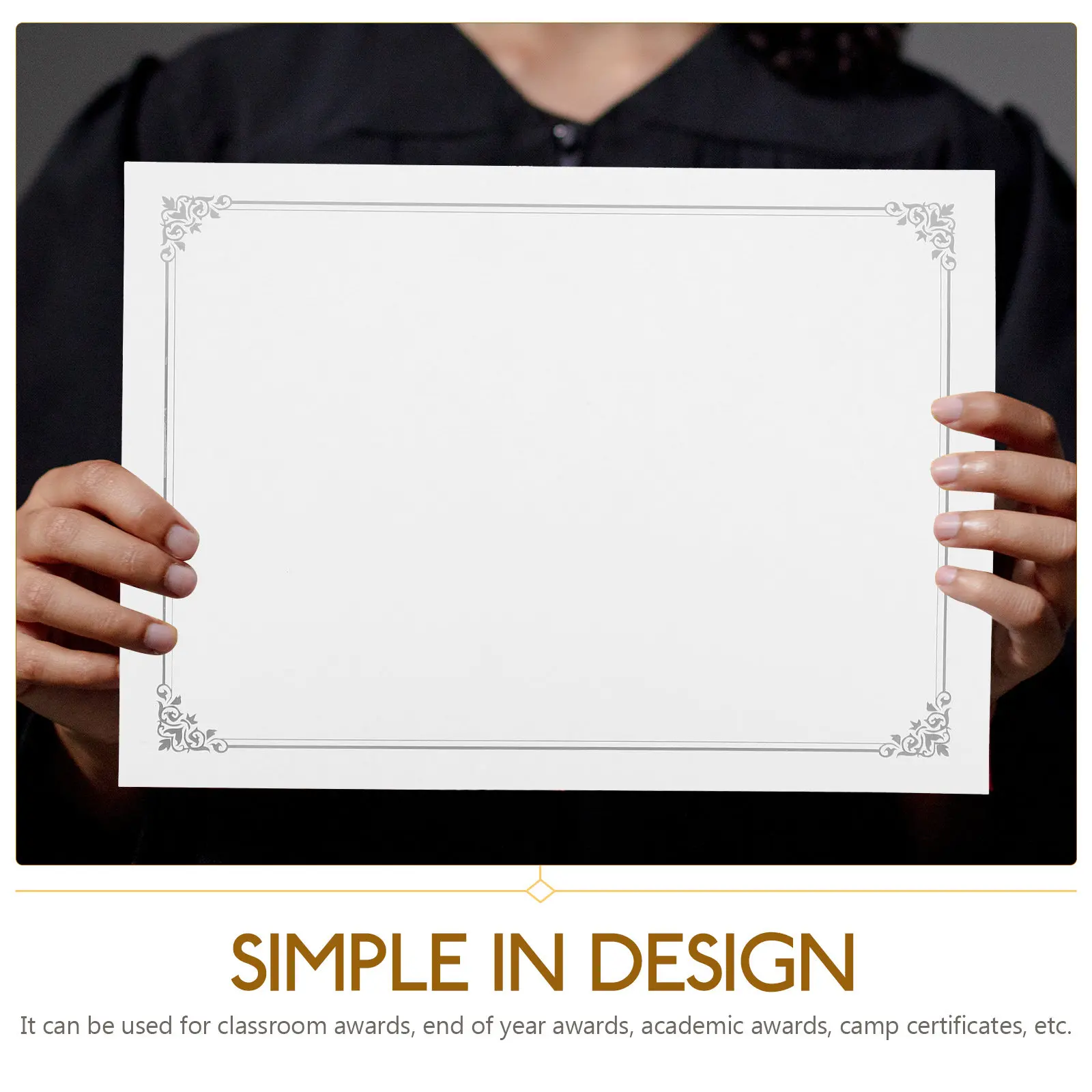 10Pcs Blank Certificate Inner Paper Printable Paper Sheet Smooth Writing Award Certificates Graduation Classroom Recognition