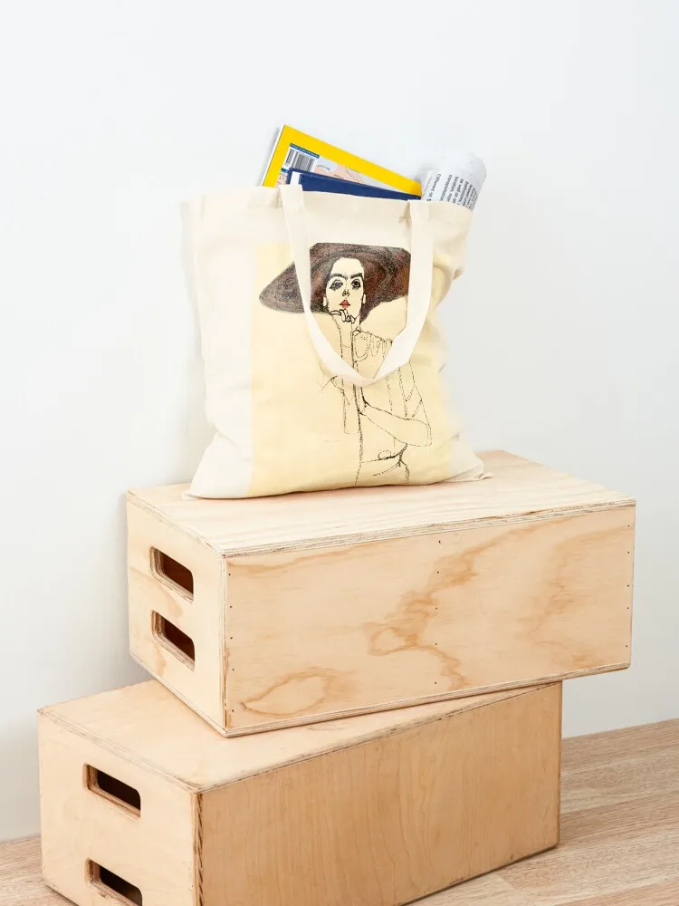 تعزيز ايجون شيلي صورة امرأة رقم 2 1910 حمل حقيبة المرأة حقائب الشاطئ أكياس قابلة لإعادة الاستخدام حقيبة صديقة للبيئة قابلة للطي