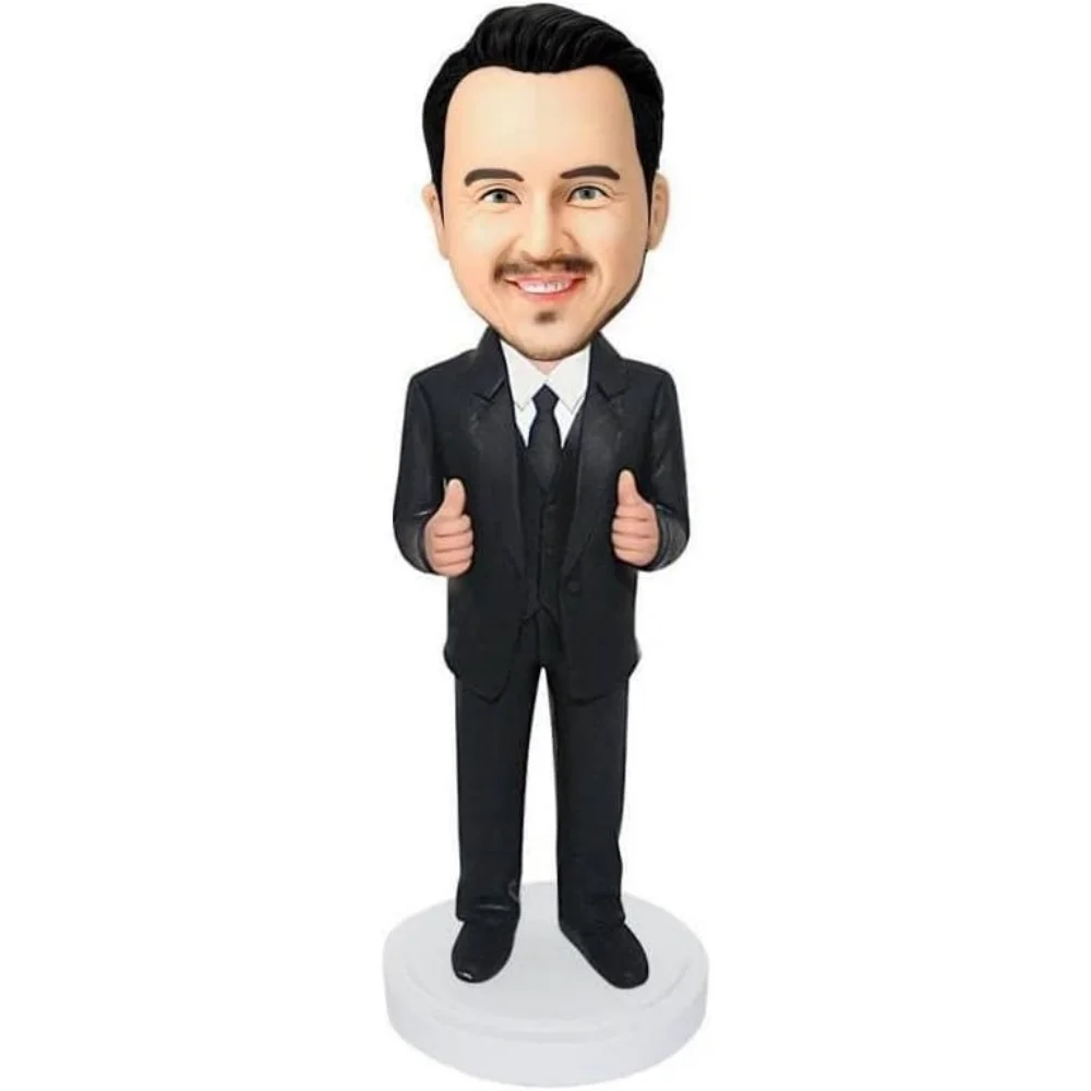 

Fashion bobblehead Doll Custom bobblehead, Suit Handmade Personalized Sculpture Gift for Men, Boyfriends, Husbands, Office Colle
