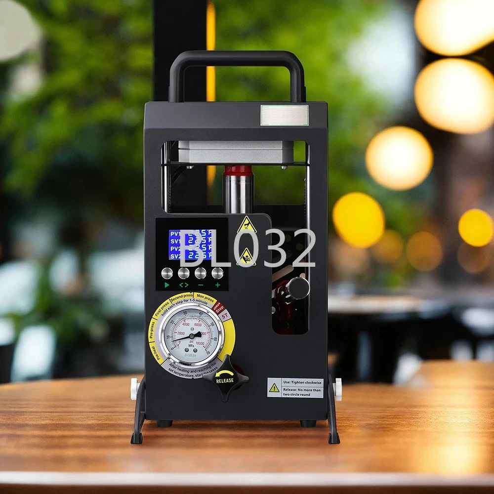 5T Rosin Press with Pressure Gauge Rosin Press Hot Press Embossing Machine