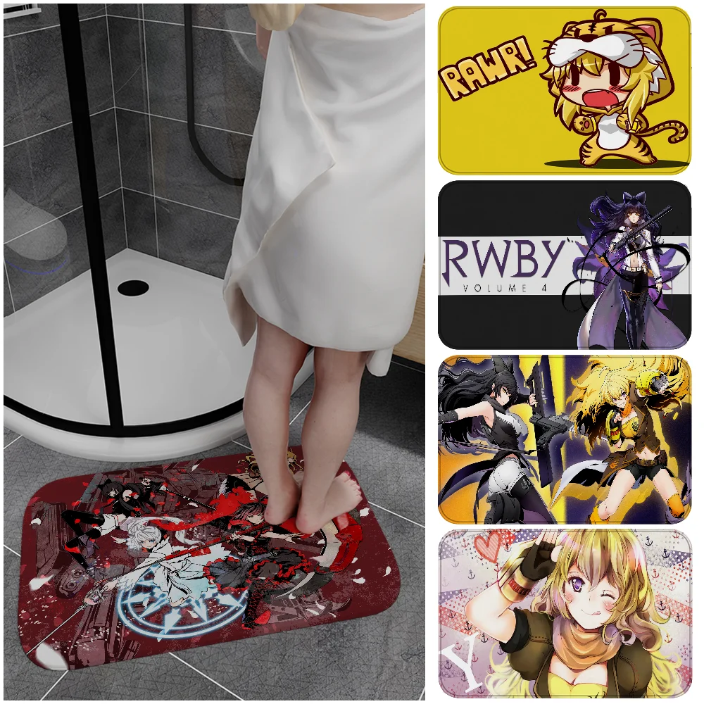 

R-RWBY коврик для входной двери, моющийся, нескользящий, для гостиной, дивана, стула, коврик для кухни, приветственный коврик