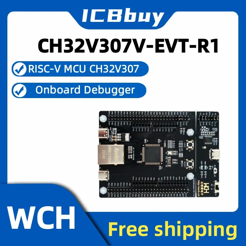 CH32V307V-EVT-R1 CH32V307 Evaluation Board RISC-V MCU Onboard Wch-link WCH RISC-V development board 8 UART ports