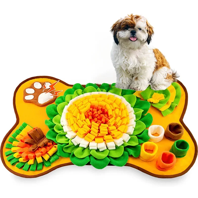 Dog Sniffing Mat for Pets, Training Blanket, Interactive Play Toys, Dogs Feeding Pad, Nosework Puzzle, Relieve Stress