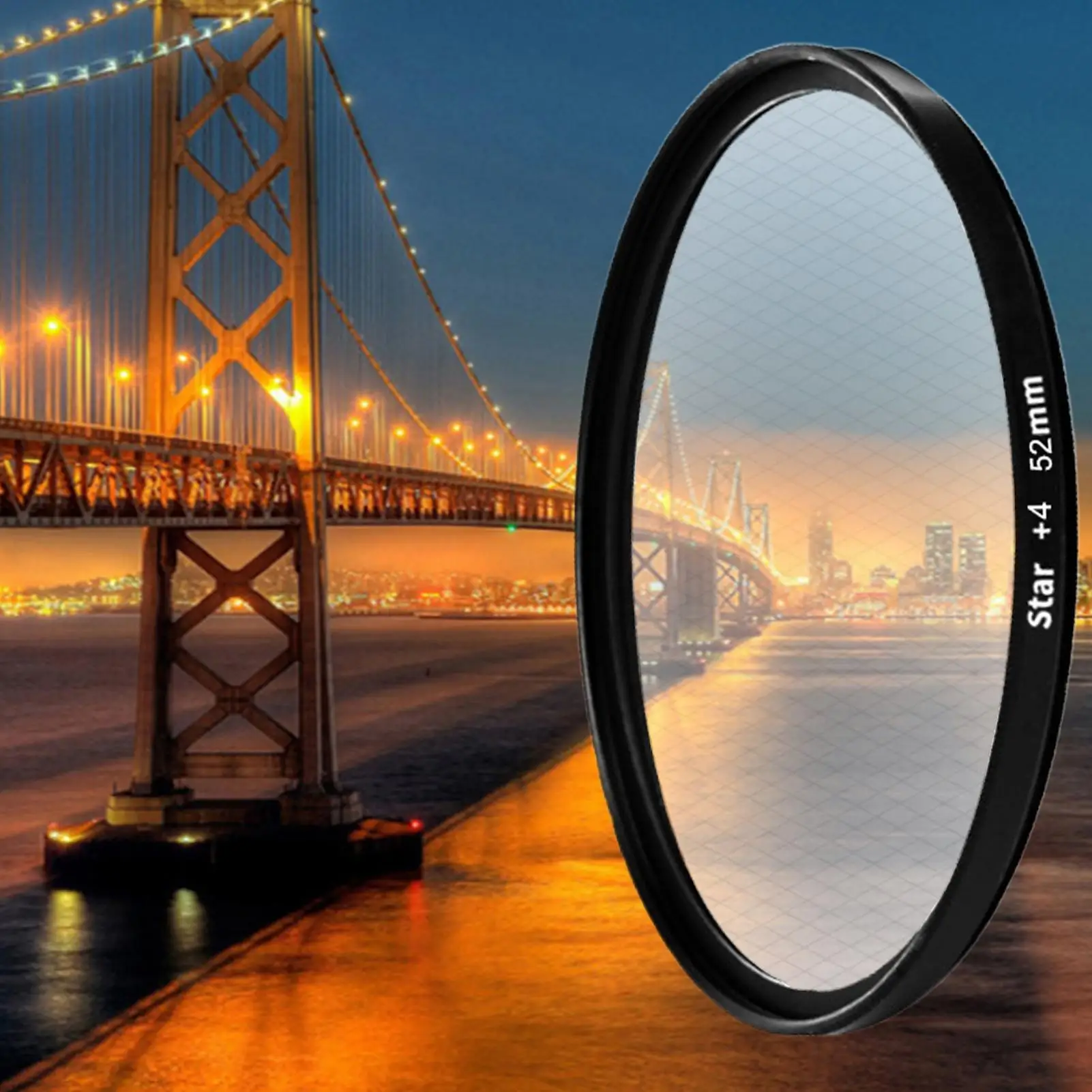 Star Filter 52mm Camera Lens Effect Filters Threaded Mount Portable Photo Accessories For Night Scenery Videographers Travel