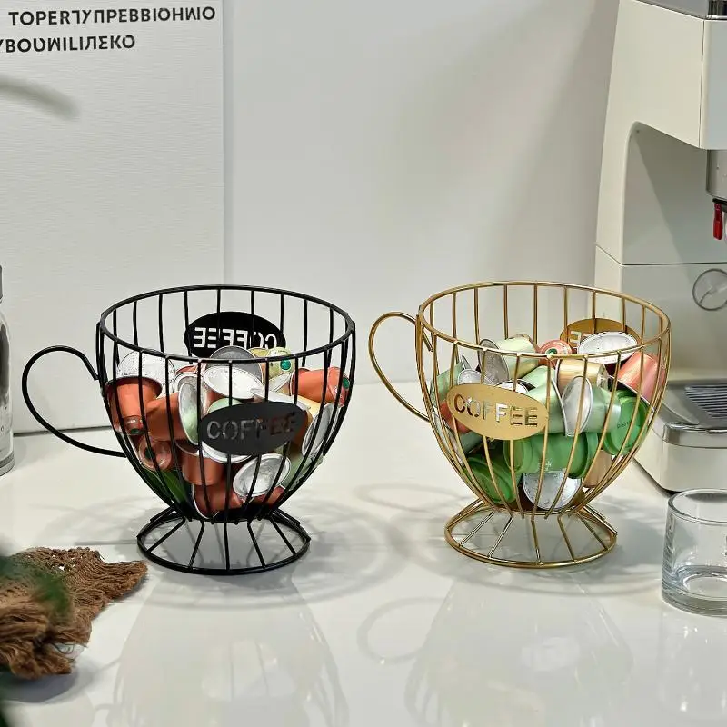 Neuer Metall-Kaffeekapselhalter mit großer Kapazität, Kaffeepod-Organizer für Café, Bar, Küche, Aufbewahrungszubehör
