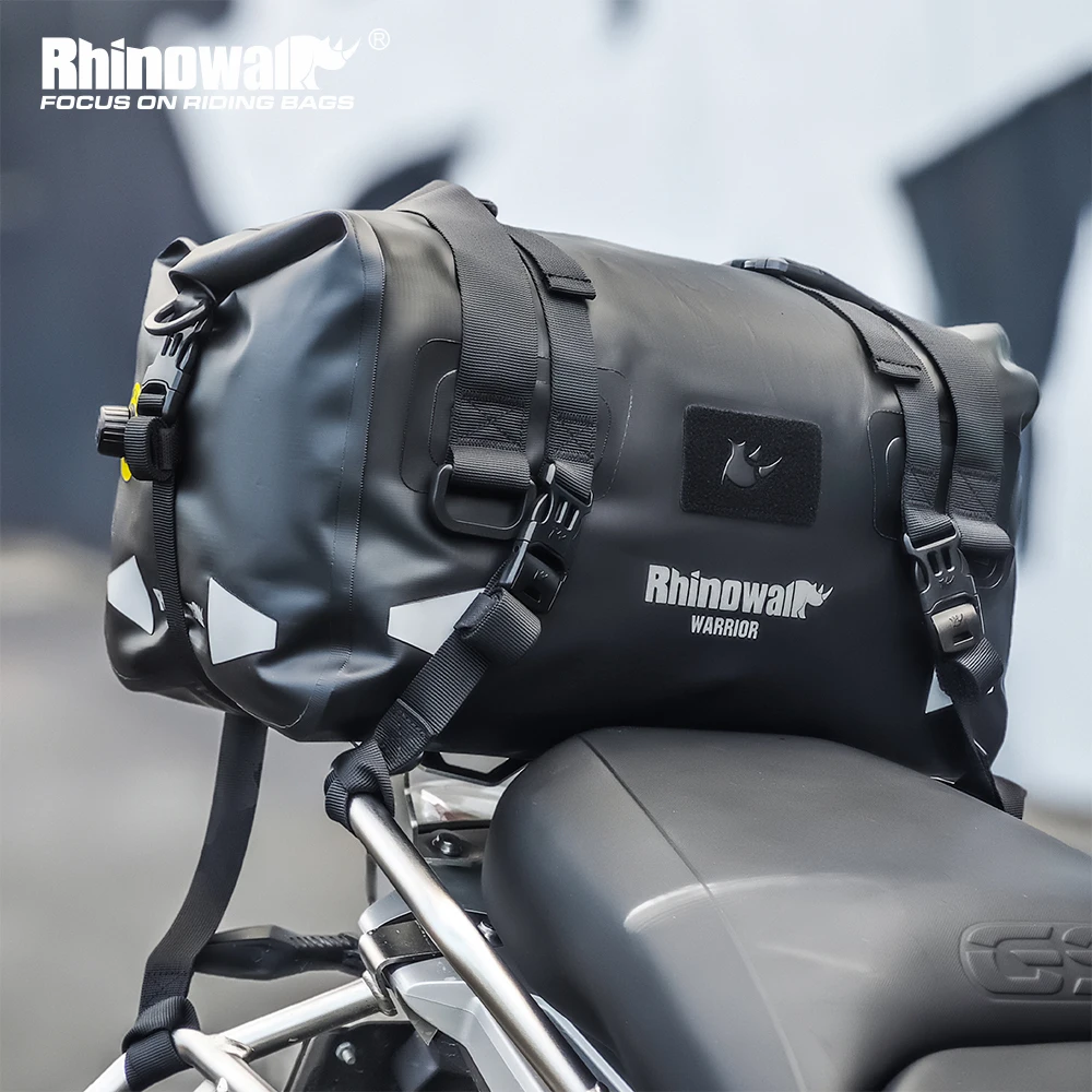 

Rhinowalk Motorcycle Duffle Tail Bag 20/40/65L Waterproof Back Seat Bag Side Pannier Expansion Bag Motorbike Luggage Backpack