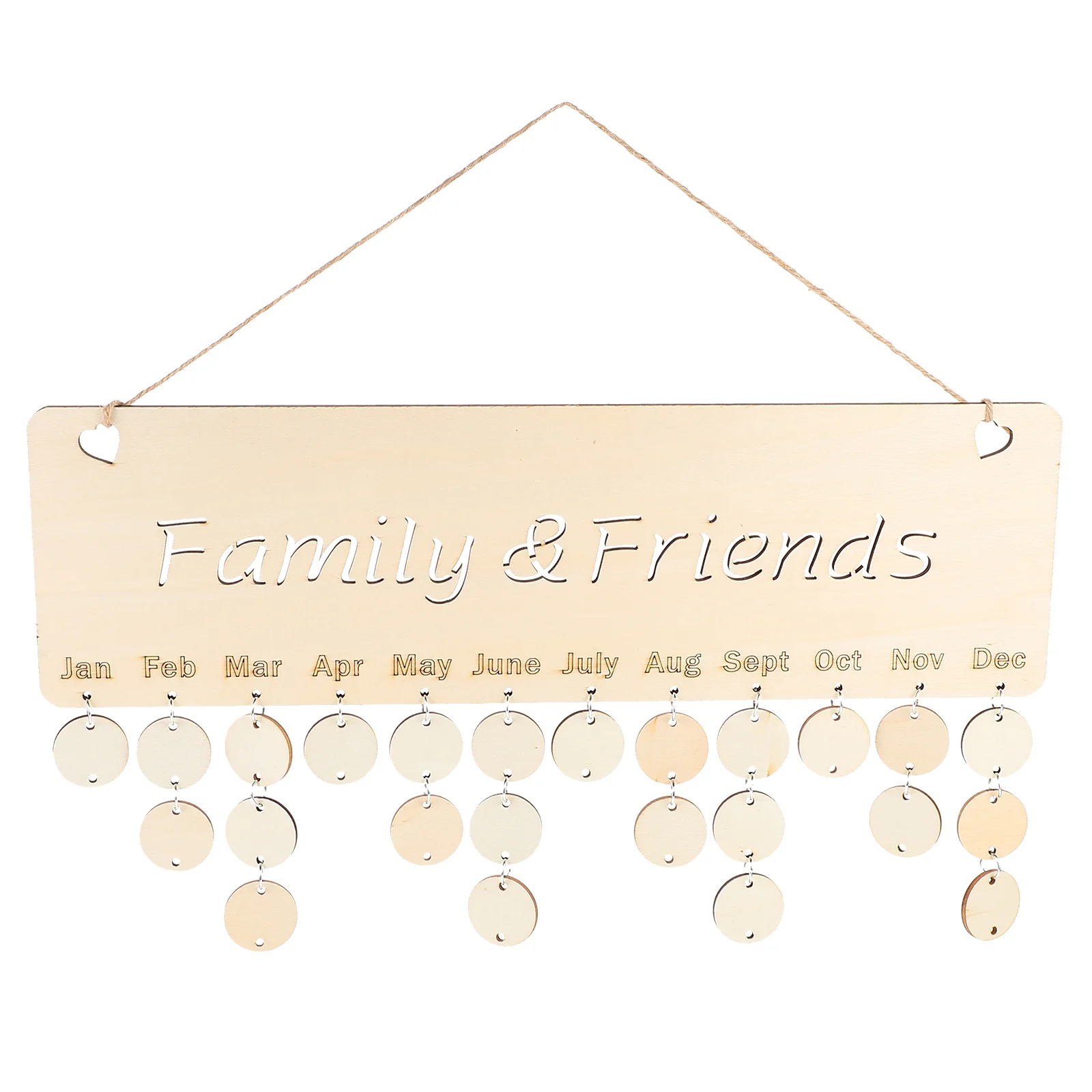 

Wooden Hanging Birthday Reminder Board Diy Calendar Plaque For Home Wall Decor Art Craft Family Activity Gift